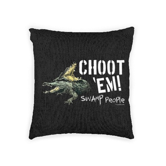 Swamp People Choot Em birthday christmas gift Woven Pillows