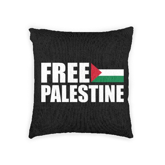 Free palestine Woven Pillows