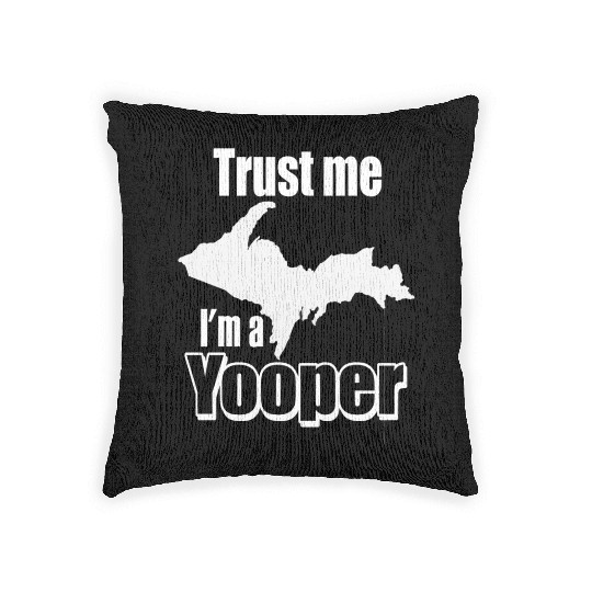 Upper Peninsula Michigan Yooper T gift idea Woven Pillows