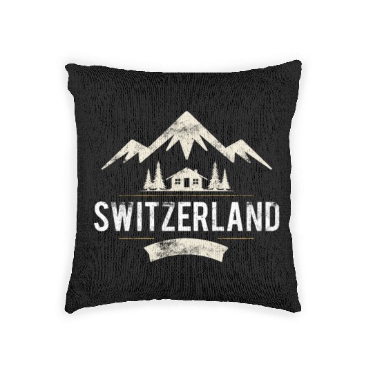 Swiss Mountains And Alps Switzerland Woven Pillows
