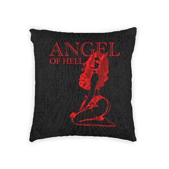 2reborn ANGEL devil girl sexy lingerie model red Woven Pillows