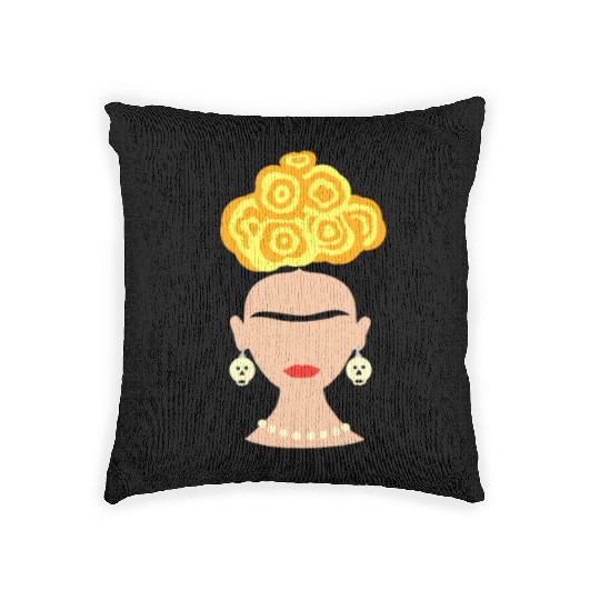Viva Frida Kahlo Art Print Woven Pillows