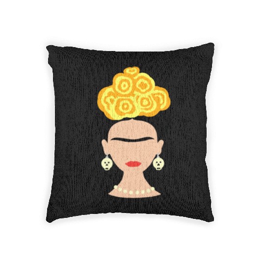 Viva Frida Kahlo Art Print Woven Pillows