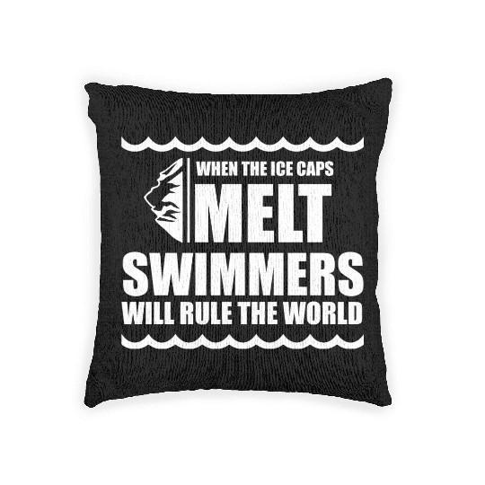 Swimmer Outdoor Pool Lifeguard Swimming Swim Woven Pillows