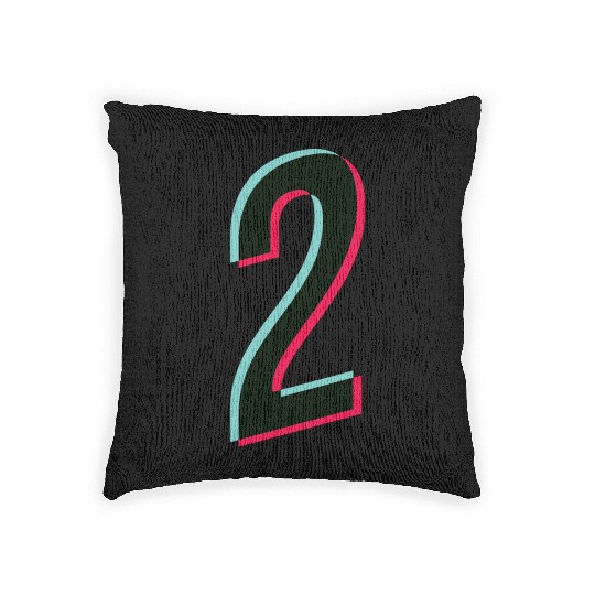 2 - jersey number - Tiktok glitch Woven Pillows