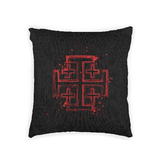 Knights Templar Crusader Cross Woven Pillows