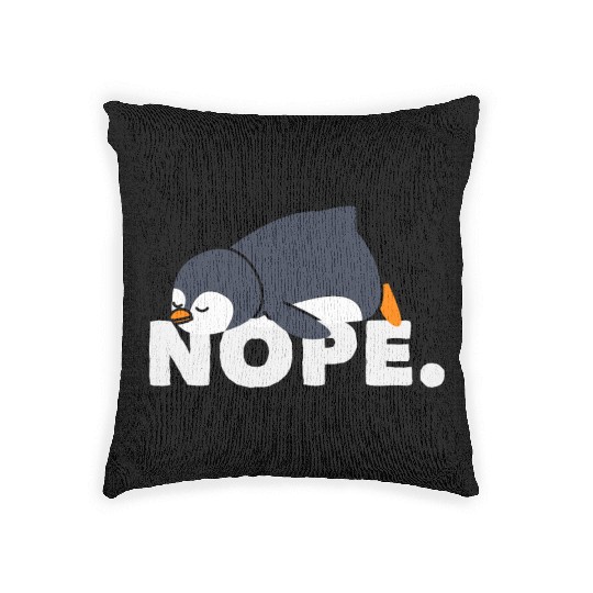 Lazy Penguin Relaxed Nope Gift Woven Pillows