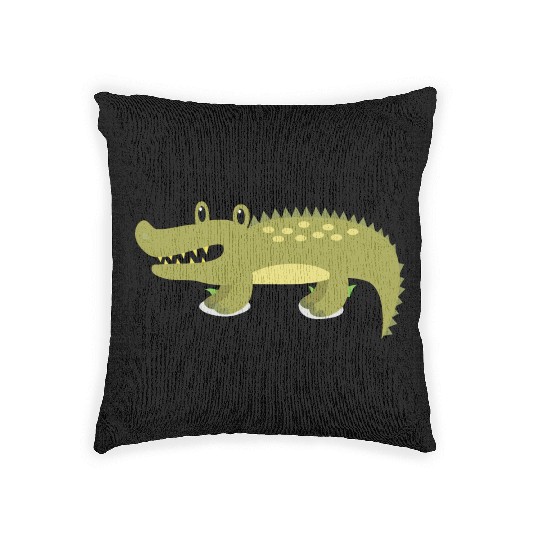 Funny Cool Cute Crocodile Alligator Reptile Woven Pillows