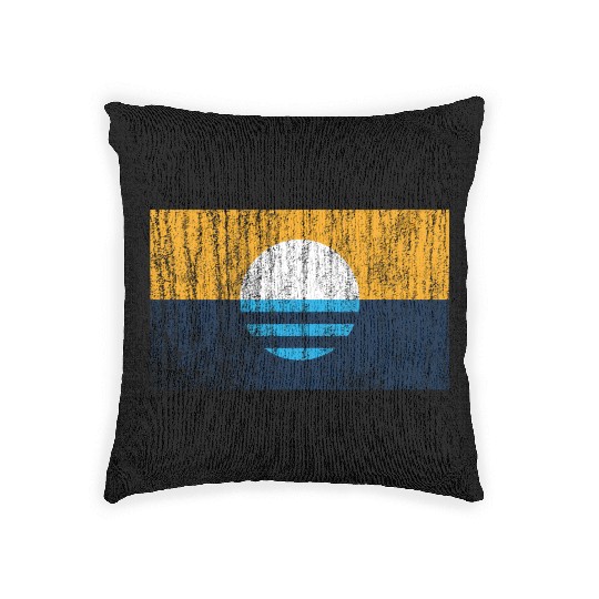 People'S Flag Of Milwaukee Vintage Style Distresse Woven Pillows