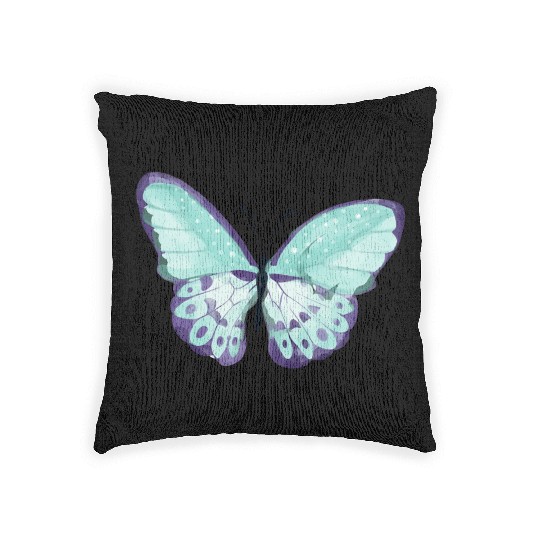 Light Green Butterfly Woven Pillows
