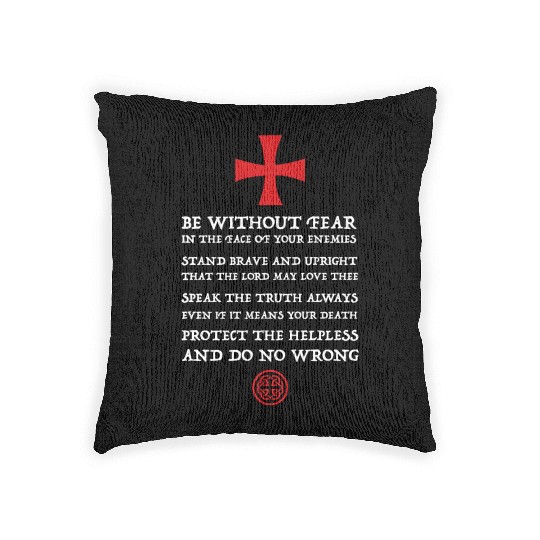 Crusader Knight Knights Templar Code Holy Cross Woven Pillows