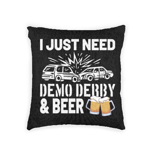 Demolition Derby Demo Derby Dirt Track Gift Idea Woven Pillows