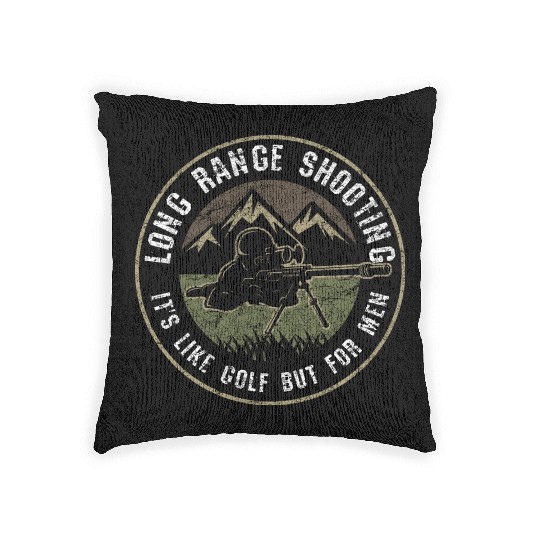 Retro Vintage Military Sniper Humorous Gift Idea Woven Pillows