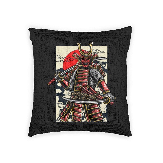 Katana Samurai Ninja Japan Shinobi Warrior Gift Woven Pillows