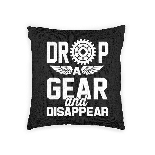 Drop A Gear And Disappear Automotive Racing Woven Pillows