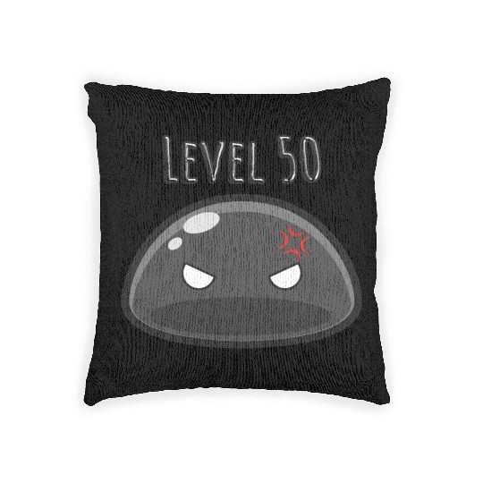 Cute Black Dungeon Slime Monster Weird Anime Woven Pillows