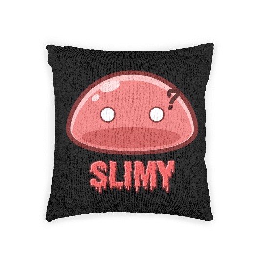 Cute Red Dungeon Slime Monster Weird Anime Woven Pillows