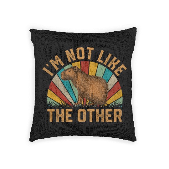 Capybara I'M NOT LIKE THE OTHER Woven Pillows