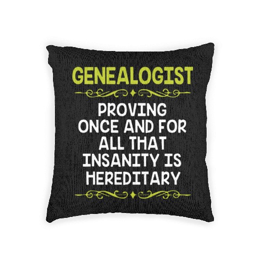 Family History Ancestry Genealogy Genealogist Woven Pillows