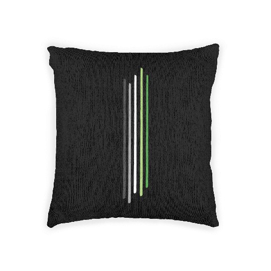 Subtle Aromantic Pride, Aro Flag, Pride Month Woven Pillows