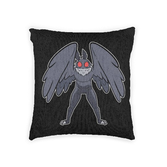 Mothman Mythical Creatures Folklore Cryptid Woven Pillows