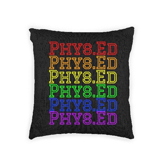 Physical Education Teacher- Rainbow Phys.Ed Woven Pillows