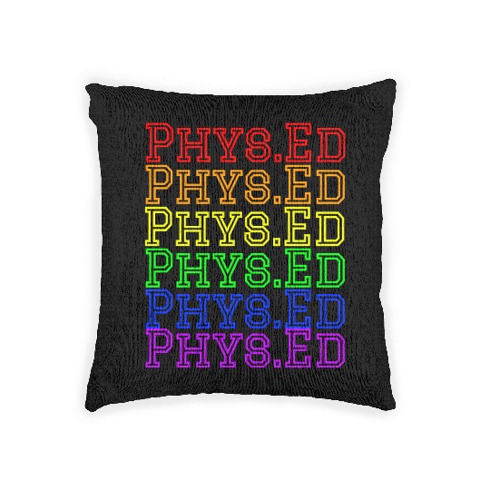 Physical Education Teacher- Rainbow Phys.Ed Woven Pillows