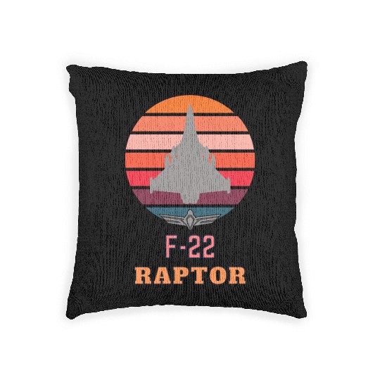 F-22 raptor Woven Pillows