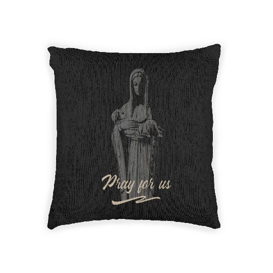 Mary mother of jesus, pray for us Woven Pillows