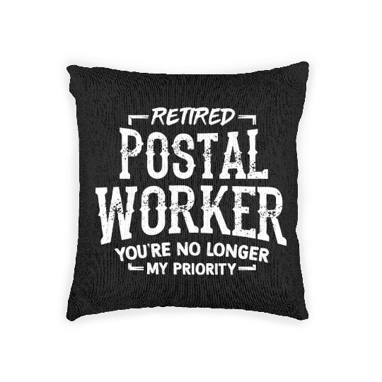 Retired Postal Worker Woven Pillows