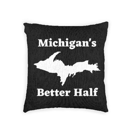 Michigan's Better Half, Upper Peninsula 906 Yooper Woven Pillows