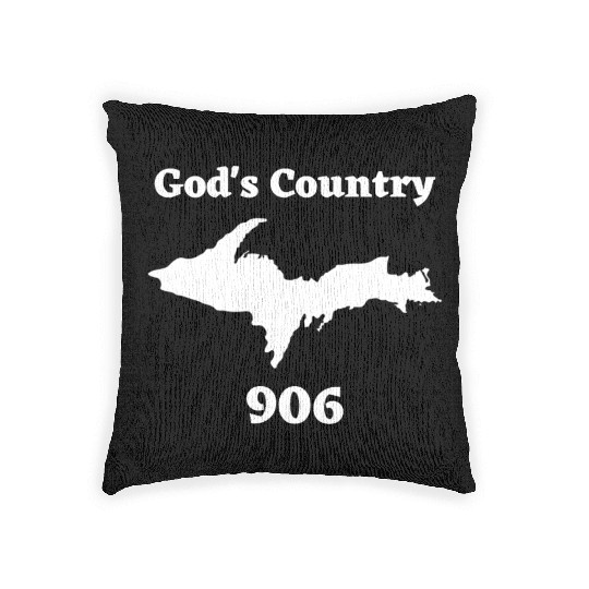God's Country 906, Upper Peninsula Michigan Yooper Woven Pillows
