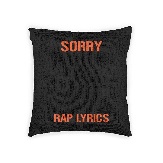 Rapper MC Hip Hop Rap Lyrics Freestyle Quote Woven Pillows