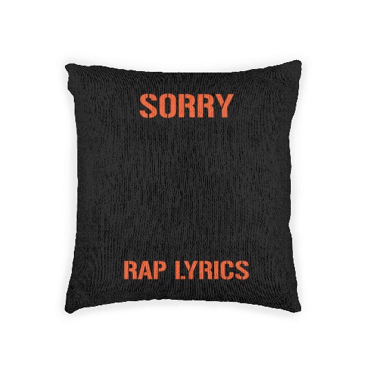 Rapper MC Hip Hop Rap Lyrics Freestyle Quote Woven Pillows