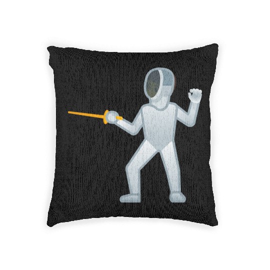Person Fencing Fencer Gift Woven Pillows