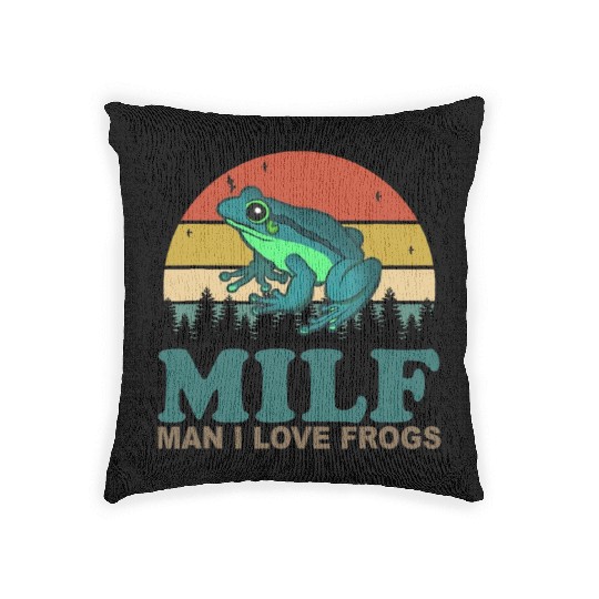 MILF Man I Love Frogs Woven Pillows