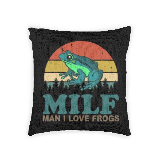 MILF Man I Love Frogs Woven Pillows