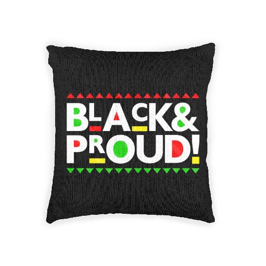 Black and Proud Woven Pillows