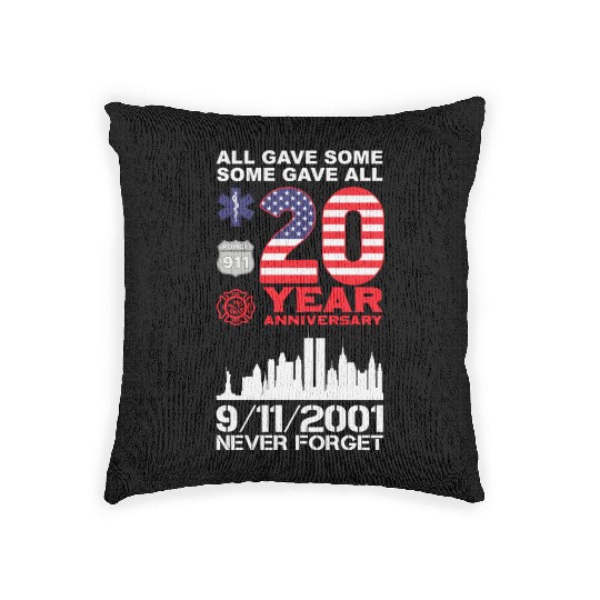 Patriot Day Never Forget 9 11 2001 Anniversary Woven Pillows
