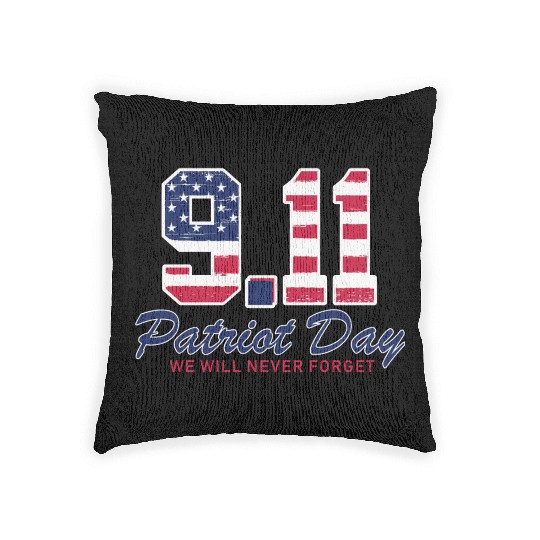 Patriot Day Never Forget 9 11 Anniversary Woven Pillows