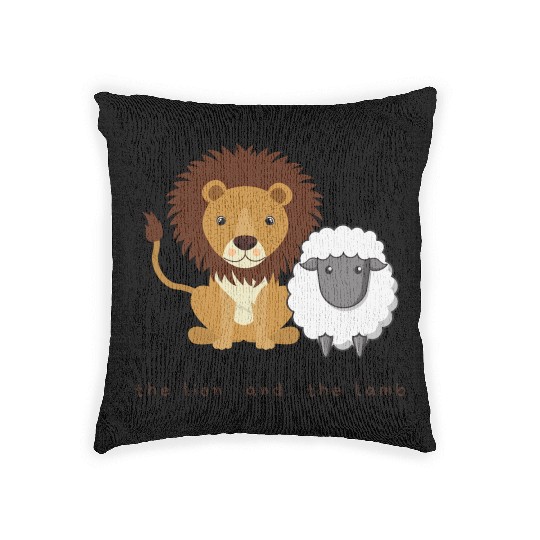 The Lion and the Lamb Woven Pillows