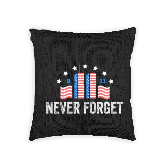 Never Forget 9/11 Patriot Day 2021 Woven Pillows