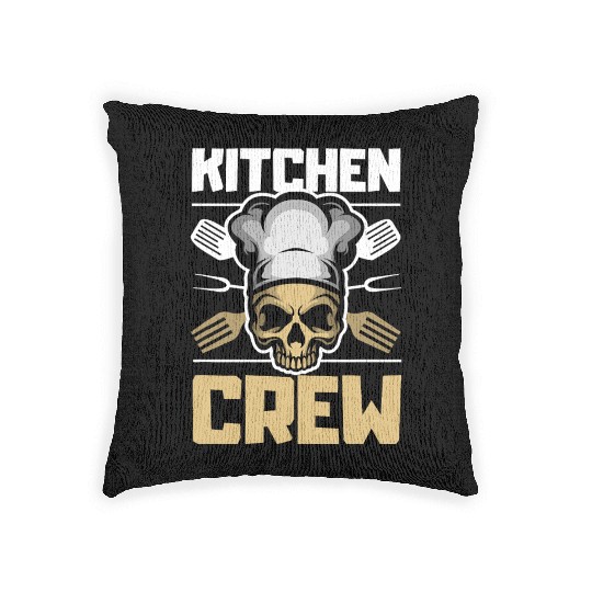 Kitchen Crew Great Cooking Gift Women Men Food T Woven Pillows