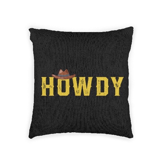 Western Country Southern Cowboy Cowgirl Howdy Rode Woven Pillows