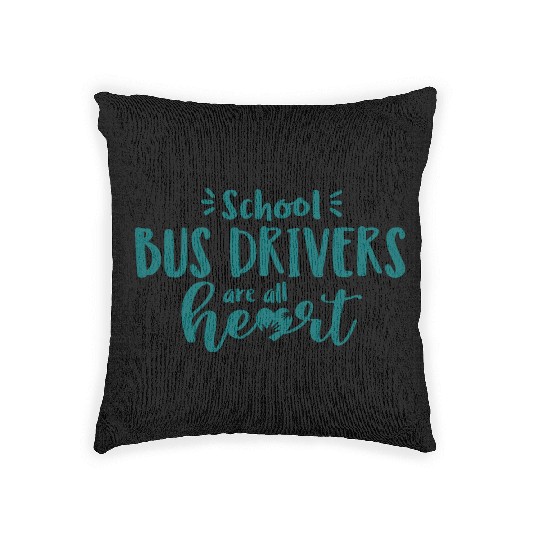 Schoolbus driver, school bus driver Woven Pillows