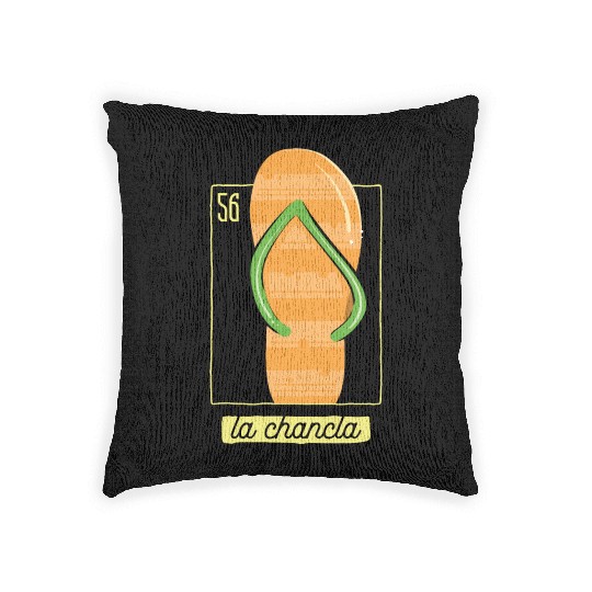 Loteria Cards Mexican Lottery Bingo La Chancla Woven Pillows