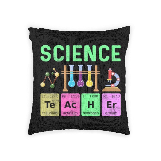 Science Teacher Chemist Physicist Vintage Woven Pillows