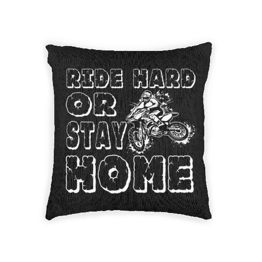 Dirt Bike Motocross Saying Woven Pillows