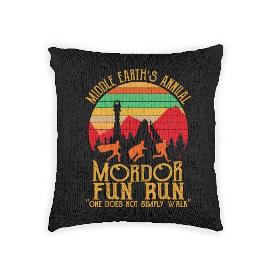 Mordor Fun Run One läuft nicht einfach Vintage Woven Pillows