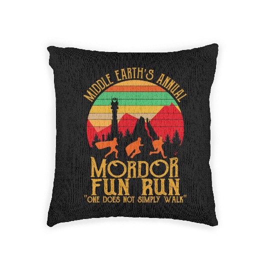 Mordor Fun Run One läuft nicht einfach Vintage Woven Pillows